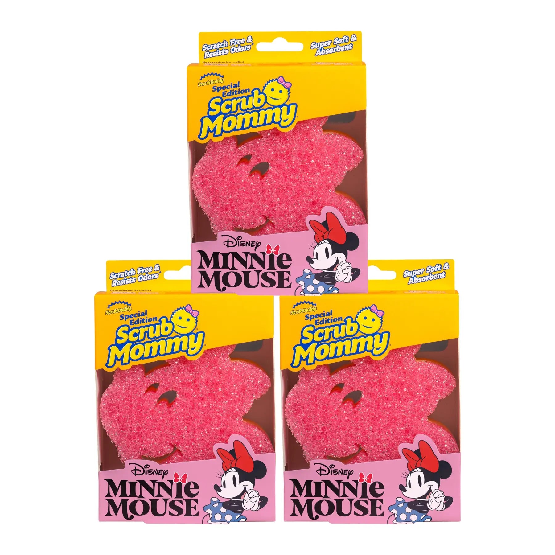 Disney Minnie Mouse Scrub Mommy Sponge (3ct) (P686)