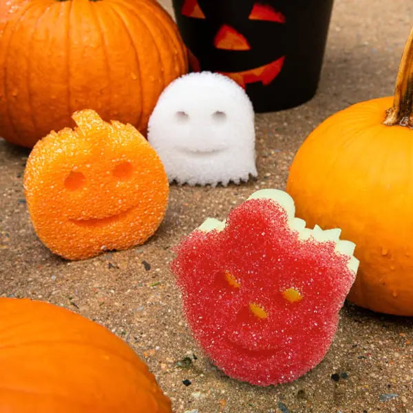 Scrub Daddy 2025 Halloween Shapes with Mommy Pumpkin – Mommy Clown and Daddy Ghost – Limited Edition (2Z3B)